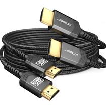 Cabo HDMI JSAUX curto de 1 m, pacote com 2 unidades, 8K @60Hz 4K @120Hz PS5/PS4/X-Box