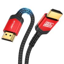 Cabo HDMI JSAUX Short, 3,3 pés, pacote com 2, HDMI 2.1, 48 Gbps, 8K e 4K