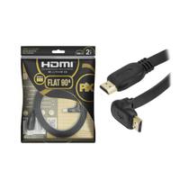 Cabo HDMI Macho 2.0 3D 4K HDR Flat 90 Graus 2,0M Pix - 018-5092