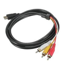 Cabo HDMI Macho para 3 RCA (1,5m) - Adaptador de Áudio e Vídeo 1080p