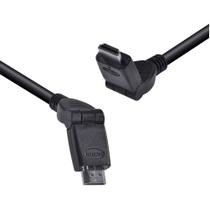 Cabo hdmi macho x hdmi macho 1.4v 3 metros 2 conectores 180 graus 19 pinos ha180-3