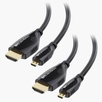 Cabo HDMI Matters Micro HDMI para HDMI 4K @60Hz 1m - pacote com 2