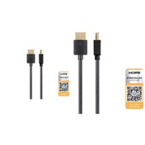 Cabo HDMI Monoprice de alta velocidade 2 pés preto 4K @60Hz HDR 18 Gbps Cabo HDMI Monoprice de alta velocidade 2 pés preto 4K @60Hz HDR 18 Gbps