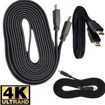 Cabo Hdmi Nylon Reforçado 3 Metros Ultra Hd Alta Definição