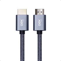 Cabo HDMI Oex CE505 Nylon Trançado 2mts Cinza