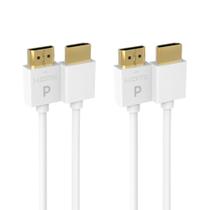Cabo HDMI Pacroban Slim de alta velocidade HDMI 1.4, pacote de 15 pés e 2, branco Cabo HDMI Pacroban Slim de alta velocidade HDMI 1.4, pacote de 15 pés e 2, branco