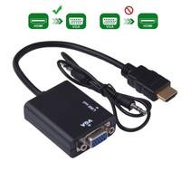 Cabo HDMI Para VGA Com Saida P2 de Audio Conversor P2 Inclus