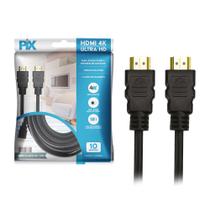 Cabo HDMI PIX 2.0 4K HDR 19 Pinos 10M 28AWG Polybag