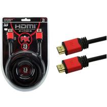 Cabo Hdmi Pix 2 Metros 2.0 4k Ultra Hd 19 Pinos Com Filtro 018-0220