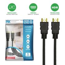 Cabo Hdmi Pix 5 metros 2.0 4k Hdr 19 Gold 0182225