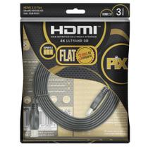 Cabo HDMI PIX FLAT 2.0 19 Pinos 4K 3 Metros Polybag 018-5023 Cabo HDMI PIX FLAT 2.0 19 Pinos 4K 3 Metros Polybag 018-5023
