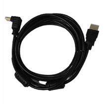 Cabo HDMI Plugue Reto Curvado 90 Graus Ouro Full HD 1.4v 3 Metros Resistente Audio Video Ethernet - Bestfer