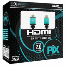 Cabo hdmi plus - 2.0 4k hdr 19p 12m - com filtro 018-1220 - PIX