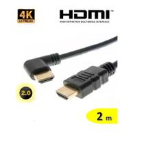 Cabo HDMI Ponta Curva Ultra HD 4K 2 Metros - Mxt