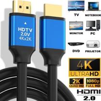 Cabo HDMI Premim 3m 4k 2k 2.0 Ultra HD Blindagem Dupla para Smart TV Monitor Projetor 3 Metros - CJR