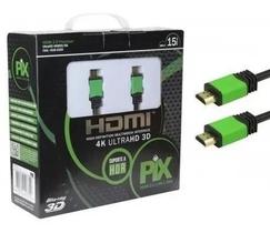 Cabo Hdmi Premium 2.0 4k Hdr 19p 3d Ultra C/ Filtro 15 Metro