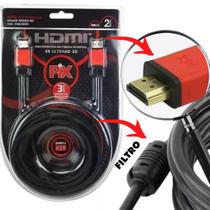 Cabo Hdmi Premium 2.0 4k Hdr 19p Ultra C/ Filtro - 2 Metros