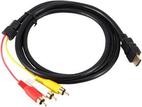 Cabo HDMI RCA Cabo adaptador de cabo transmissor 1,5 m HD 1080p HDMI macho para 3 RCA AV componente conversor adaptador para HDTV DVD e a maioria do