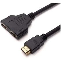 Cabo HDMI Splitter 1x2 1 Macho para 2 Fêmeas Duplica Tela em TVs e Monitores 1080p - rhos