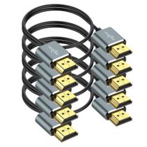 Cabo HDMI Twozoh Slim 4K de 1 m, pacote com 5, ultrafino e flexível