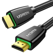 Cabo HDMI UGREEN 4K trançado de alta velocidade 18 Gbps 2 m com Ethernet Cabo HDMI UGREEN 4K trançado de alta velocidade 18 Gbps 2 m com Ethernet