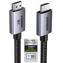Cabo HDMI UGREEN 8K 48Gbps 1m HDMI 2.1 Alumínio PS5/Blu-ray