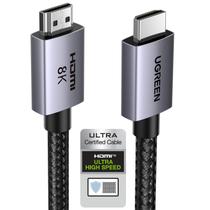 Cabo HDMI UGREEN 8K 48Gbps 2,1 2m de alumínio PS5/Blu-ray/Roku