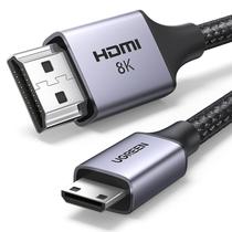 Cabo HDMI UGREEN 8K - Mini HDMI para HDMI 2.1 (6,6 pés) - Alumínio Trançado