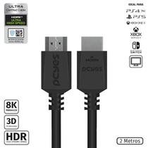 Cabo hdmi ultra 2.1 28awg puro cobre 8k 60hz 2 metros - phm8k-2