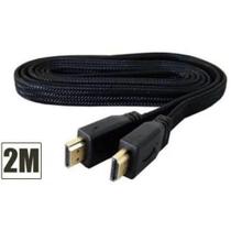 Cabo hdmi x hdmi achatado - 2 metros - versao 1.4 - 3d - EXBOM