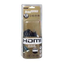 Cabo HDMI x HDMI Mini 1.4V 1.8 metros Brasforma