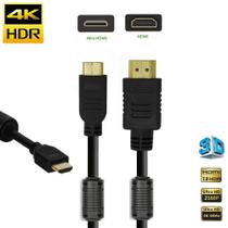 Cabo HDMI x Mini-HDMI 2.0 4K HDR Filtro Anti Ruído 100cm