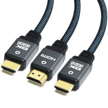 Cabo HDMI Yauhody 8K 48Gbps HDMI 2.1 1m (pacote com 3) nylon trançado
