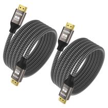 Cabo HDMI Yinker 8K 2.1 6 pés/2 pacotes HDCP 2.2 HDR 10 de 48 Gbps Cabo HDMI Yinker 8K 2.1 6 pés/2 pacotes HDCP 2.2 HDR 10 de 48 Gbps