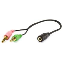 Cabo Headset para Fone 2 P2 Macho para 1 P2 - Fêmea