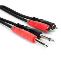 Cabo HOSA CPR203 CPR-203 Dual TS de 6,35 mm para RCA duplo de 3 m
