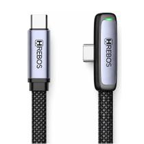 Cabo Hrebos Aerilink 100w 1m Usb-c Cb-692c Nylon Cinza Cabo Hrebos Aerilink 100w 1m Usb-c Cb-692c Nylon Cinza