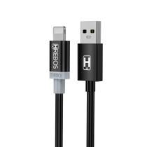 Cabo Hrebos Lightning 2 Metros Turbo Preto HS-101 Cabo Hrebos Lightning 2 Metros Turbo Preto HS-101