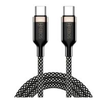 Cabo Hrebos Titanium Usbc 100w Nylon 1m Preto Cb366c Preto Cabo Hrebos Titanium Usbc 100w Nylon 1m Preto Cb366c Preto