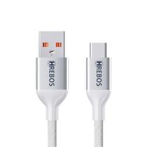 Cabo Hrebos Usba Usbc 100w Turbo Soft Braid Cb506c Branco