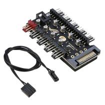 Cabo Hub Multi Fan para 10 Fans Cooler 4 Pinos Pwm CPU FAN conexão SATA