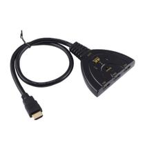 Cabo Hub Switch HDMI 3 Portas em 1 4K - PONTO DO NERD