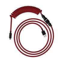Cabo HyperX espiralado USB-C para USB-A de 5 pinos Aviator vermelho Cabo HyperX espiralado USB-C para USB-A de 5 pinos Aviator vermelho