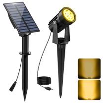 Cabo impermeável de 3 m para luzes solares CREPOW IP65 branco quente Cabo impermeável de 3 m para luzes solares CREPOW IP65 branco quente