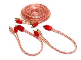 Cabo Injetado RCA Cristal 5 Metros mais 2 Y 2 Machos 1 Fêmea