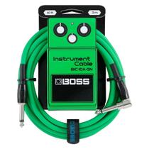 Cabo Instrumentos P10/P10L 3 metros Boss BIC-10A-GN Verde Cabo Instrumentos P10/P10L 3 metros Boss BIC-10A-GN Verde