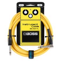 Cabo Instrumentos P10/P10L 3 metros Boss BIC-10A-YL Amarelo Cabo Instrumentos P10/P10L 3 metros Boss BIC-10A-YL Amarelo
