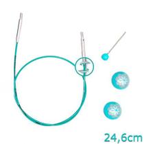 Cabo Inteligente para Agulha Circular Intercambiável Rotativo 360º Mindful - KnitPro Cabo Inteligente para Agulha Circular Intercambiável Rotativo 360º Mindful - KnitPro