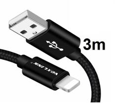Cabo iPhone 3 Metros 6 6s 7 8 X Xr Xs SE Usb Super Resistente