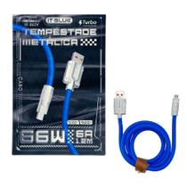 Cabo IT Blue Para Micro USB V8 Tempestade Metálica